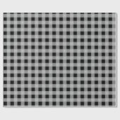 Papier Cadeau Buffle gris noir Plaid Noël (Plat)