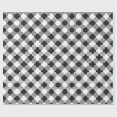 Papier Cadeau Buffle noir et blanc Plaid Noël (Plat)