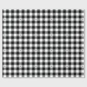 Papier Cadeau Buffle noir et blanc plaqué avec F-35 (Plat)