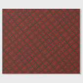 Papier Cadeau Buffle rouge de Noël déposé (Plat)