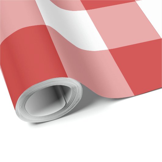 Papier Cadeau Buffle rouge de Noël déposé (Coin rond)