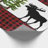 Papier Cadeau Buffle rouge rustique plaqué avec silhouette d'ori (Coin)