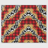 Papier Cadeau Buffle rouge sauvage Plaid Empreinte de léopard No (Plat)