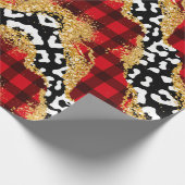 Papier Cadeau Buffle rouge sauvage Plaid Empreinte de léopard No (Coin)