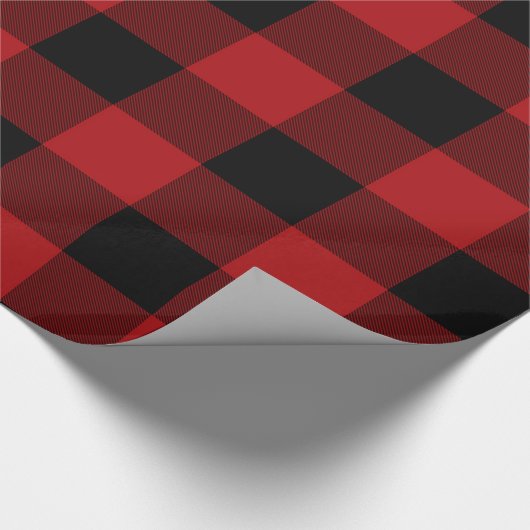 Papier Cadeau Buffle rustique rouge et noir En vichy vacances en (Coin)