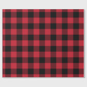 Papier Cadeau Bufflo Plaid Red Black Big Scale Xmas Classic (Plat)
