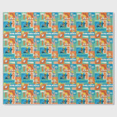 Papier Cadeau BUGS BUNNY BUILDERS™| Motif de grille de personnag (Plat)