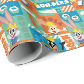 Papier Cadeau BUGS BUNNY BUILDERS™| Motif de grille de personnag (Coin rond)