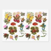 Papier Cadeau bugs de dames Papillons Insecte Feuille Fleurs de (Devant 2)