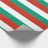 Papier Cadeau Bulgarie rouge blanc vert (Coin)