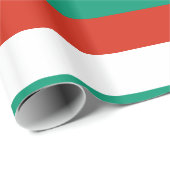 Papier Cadeau Bulgarie rouge blanc vert (Coin rond)