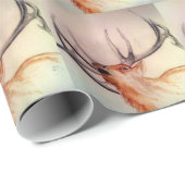 PAPIER CADEAU BULL DES ÉLANS DE FORCE EN BOIS (Coin rond)