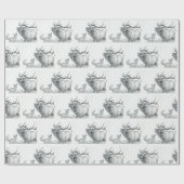 Papier Cadeau Bull Elk et Fox (Plat)