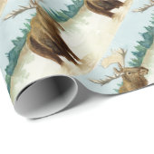 Papier Cadeau Bull Moose (Coin rond)