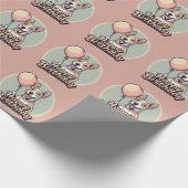 Papier Cadeau Bull Terrier Chien coloré (Coin)