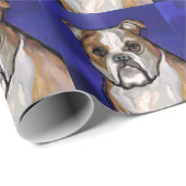 Papier Cadeau Bulldog (Coin rond)