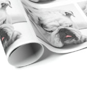 Papier Cadeau Bulldog (Coin rond)