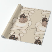 Papier Cadeau Bulldog avec les grands yeux (Déroulé)