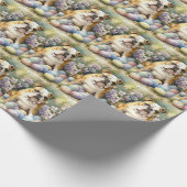 Papier Cadeau Bulldog avec les oeufs de Pâques vacances (Coin)