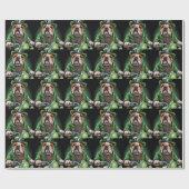 Papier Cadeau Bulldog Driving Bike St. Patrick's Day (Plat)