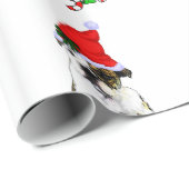 Papier Cadeau Bulldog En Noël À Santa Hat (Coin rond)