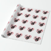 Papier Cadeau Bulldog Love (Déroulé)