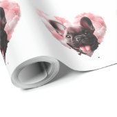 Papier Cadeau Bulldog Love (Coin rond)