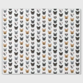 Papier Cadeau Bulldogs français enveloppant du papier - chiens m (Plat)