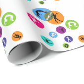 Papier Cadeau Bulle de gymnastique (Coin rond)