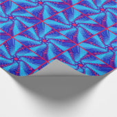 Papier Cadeau Bulle fractale bleue (Coin)