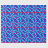 Papier Cadeau Bulle fractale bleue (Plat)