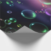 Papier Cadeau Bulle Iridescente sur noir (Coin)