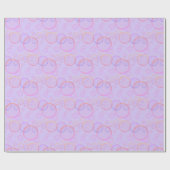 Papier Cadeau Bulles Arc-En-Ciel Sur Violet (Plat)