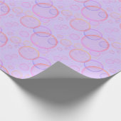Papier Cadeau Bulles Arc-En-Ciel Sur Violet (Coin)