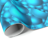 Papier Cadeau Bulles bleues (Coin rond)