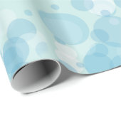 Papier Cadeau Bulles bleues (Coin rond)