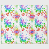 Papier Cadeau bulles colorées (Plat)