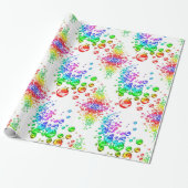 Papier Cadeau bulles colorées (Déroulé)