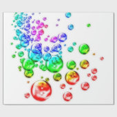 Papier Cadeau bulles colorées (Plat)