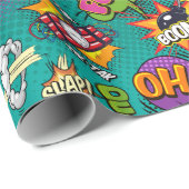 Papier Cadeau Bulles comiques (Coin rond)