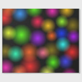 Papier Cadeau Bulles de couleur (Plat)