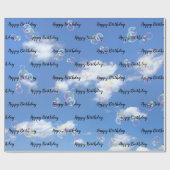 Papier Cadeau Bulles De Savon D'Anniversaire Sur Sky (Plat)