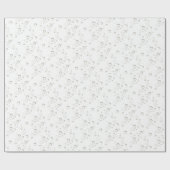 Papier Cadeau Bulles dorées sur fond blanc (Plat)