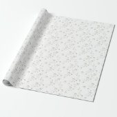 Papier Cadeau Bulles dorées sur fond blanc (Déroulé)
