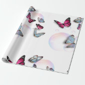 Papier Cadeau Bulles et papillons (Déroulé)