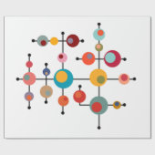 Papier Cadeau Bulles modernes du milieu du siècle  (Plat)