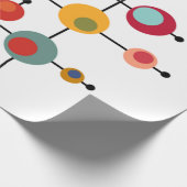 Papier Cadeau Bulles modernes du milieu du siècle  (Coin)