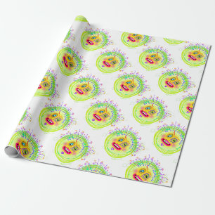 Papier Cadeau Bulles Smile Meemogie Emoji Art