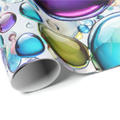 Papier Cadeau Bulles vives (Coin rond)