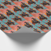 Papier Cadeau Bullmastiff avec coeur Roses Saint-Valentin (Coin)